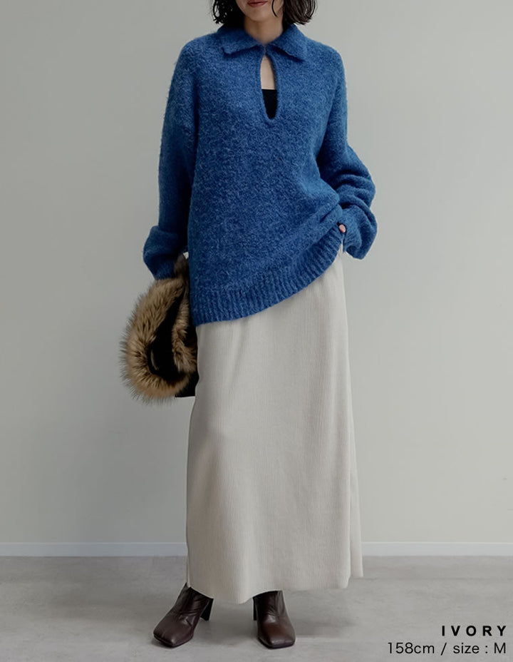 【TIME SALE 40%OFF】[セルフカット][大きいサイズ有]リブカットソータイトスカート スカート 人気レディースファッション通販 リエディ