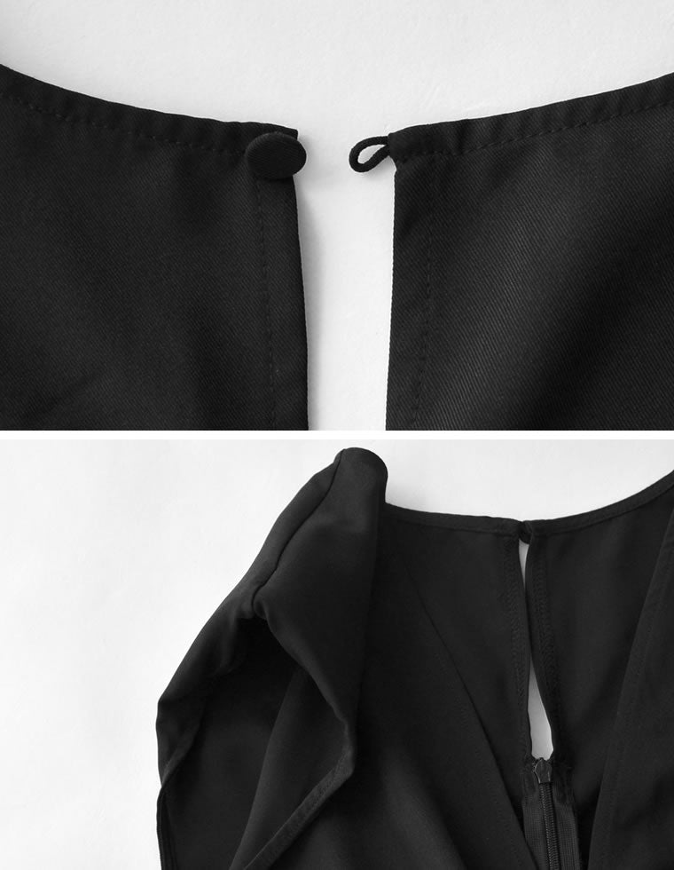 カシュクール肩パットVネックオールインワン - オールインワン通販