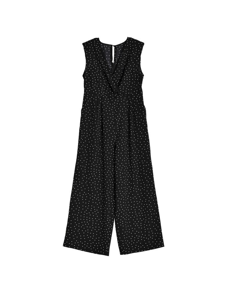 カシュクール肩パットVネックオールインワン - オールインワン通販
