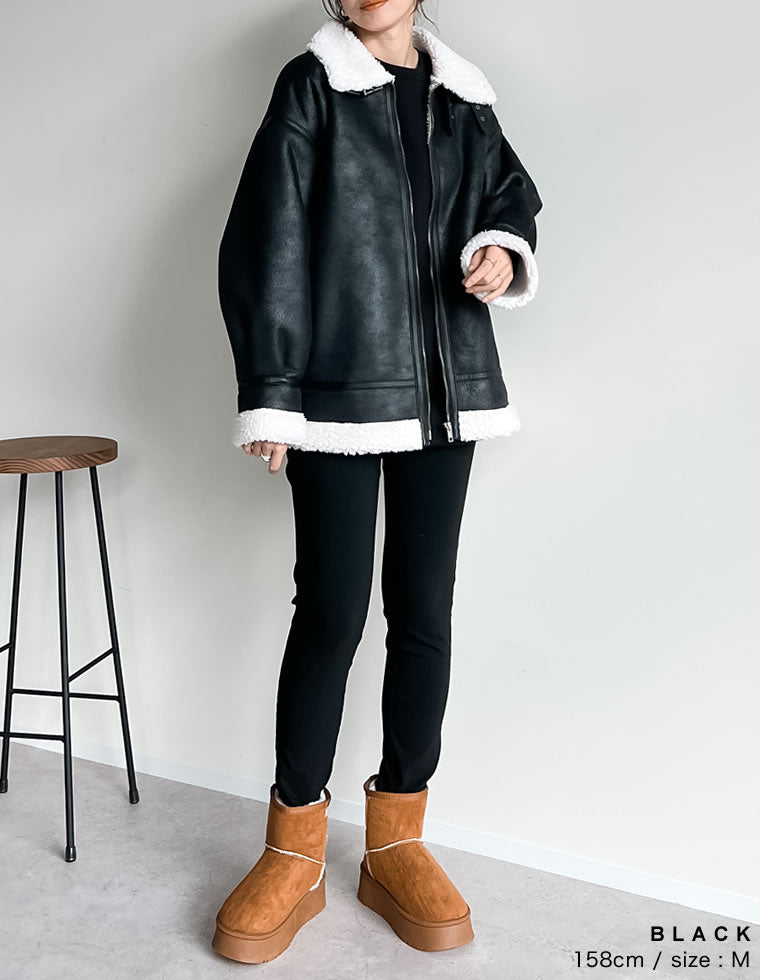 フェイクレザーボンバージャケット - ジャケット/アウター通販 | 人気