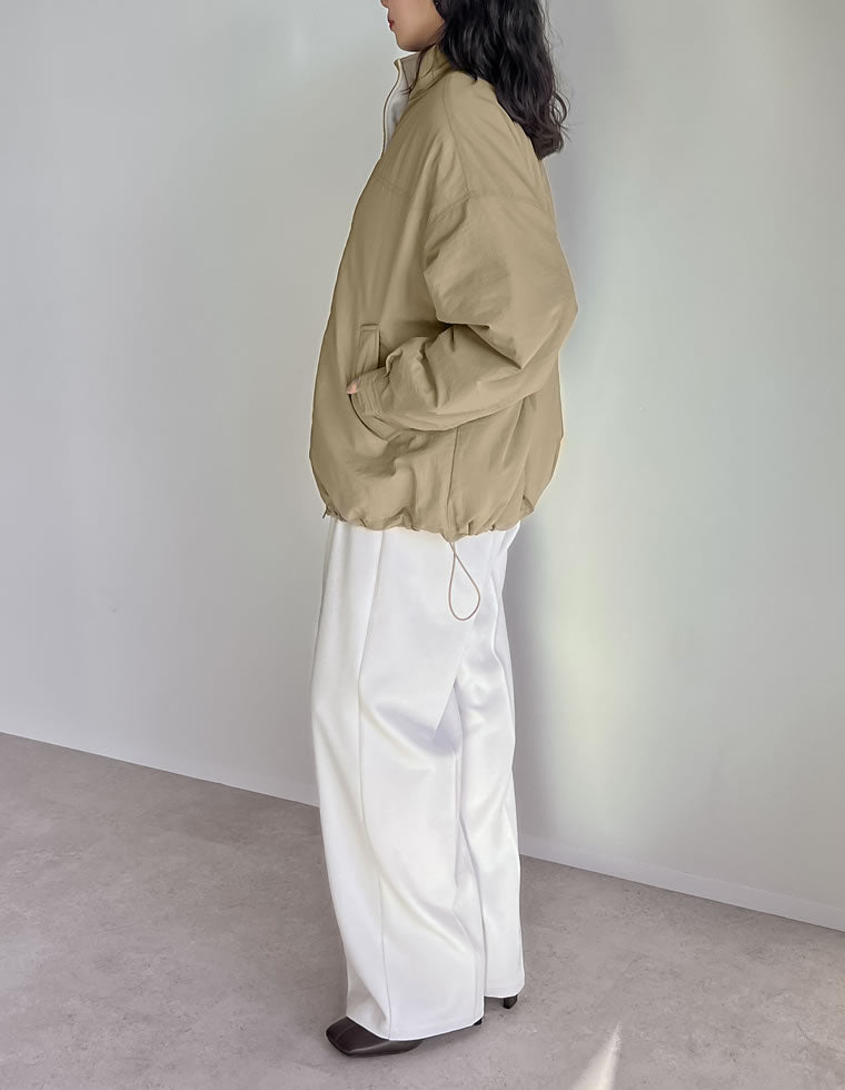 配色スタンドネック中綿ブルゾン - ジャケット/アウター通販 | 人気