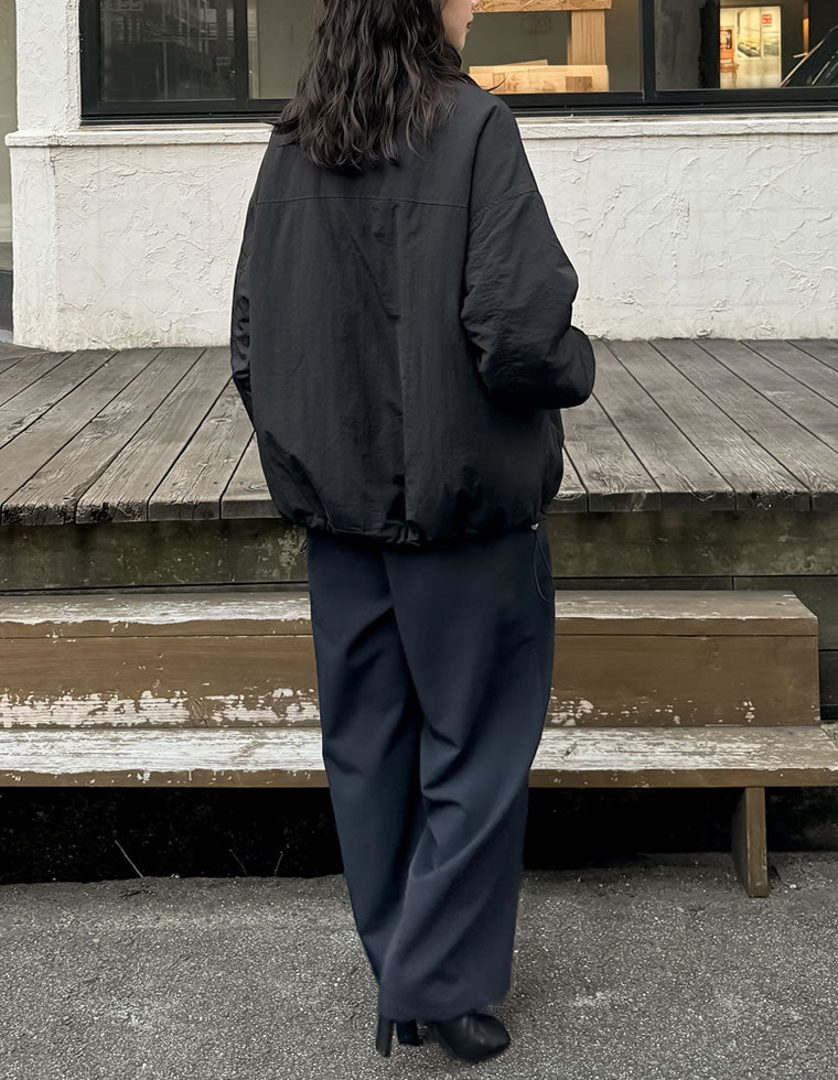 配色スタンドネック中綿ブルゾン - ジャケット/アウター通販 | 人気