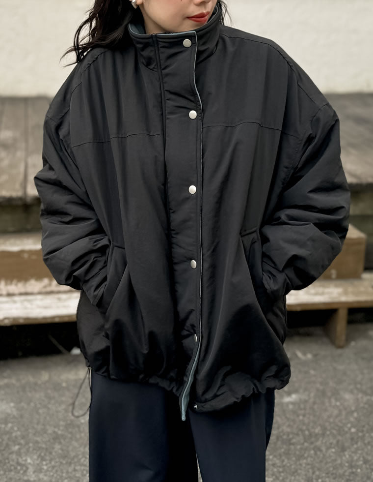 配色スタンドネック中綿ブルゾン - ジャケット/アウター通販 | 人気