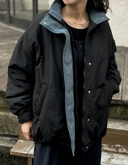 配色スタンドネック中綿ブルゾン ジャケット/アウター 人気レディースファッション通販 リエディ