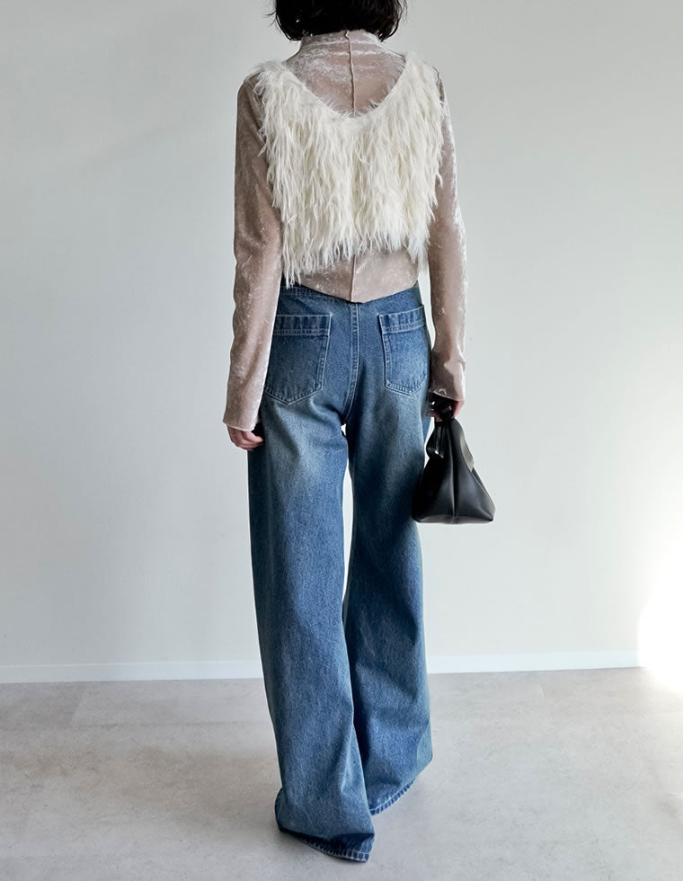 シャギーフリンジニットキャミソール - トップス通販 | 人気レディース