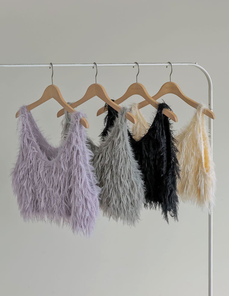 シャギーフリンジニットキャミソール - トップス通販 | 人気レディース