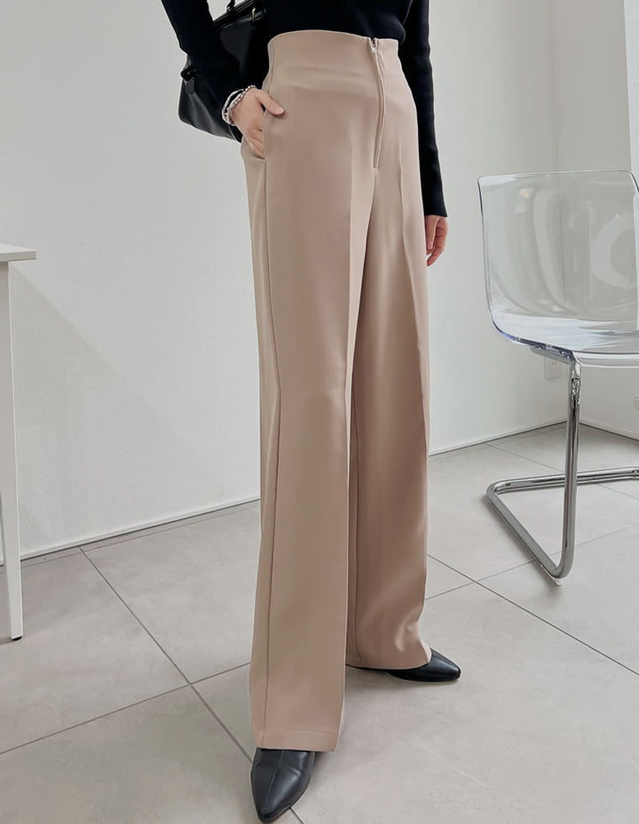 【TIME SALE 15%OFF】[低身長/高身長サイズ有][セレモニー オケージョン]カットツイルハイウエストジップパンツ パンツ 人気レディースファッション通販 リエディ