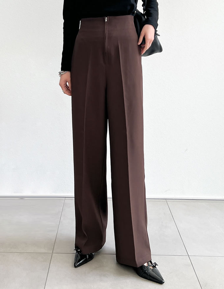 【TIME SALE 15%OFF】[低身長/高身長サイズ有][セレモニー オケージョン]カットツイルハイウエストジップパンツ パンツ 人気レディースファッション通販 リエディ