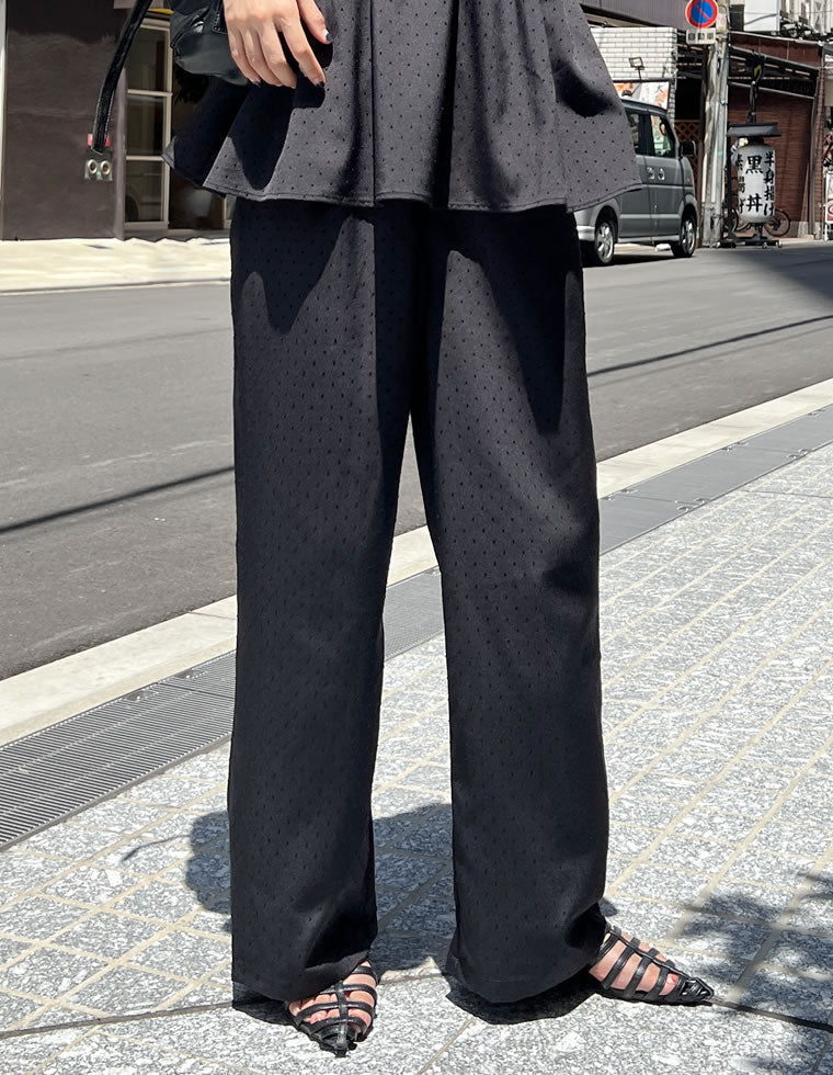 フロッキードットカットクレープパンツ - パンツ通販 | 人気レディース