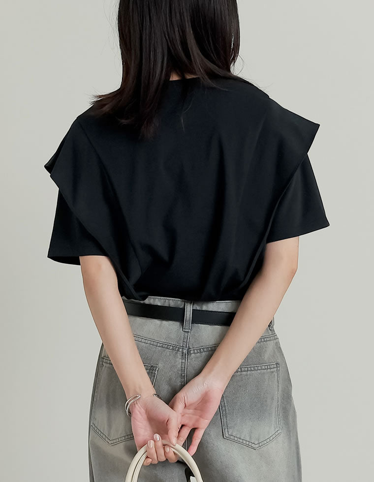 styling/ / スタイリング/ラッフルショルダートップス styling/（スタイリング）の「ラッフルショルダートップス（シャツ