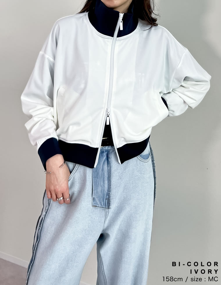 チェーンステッチライントラックジャケット - ジャケット