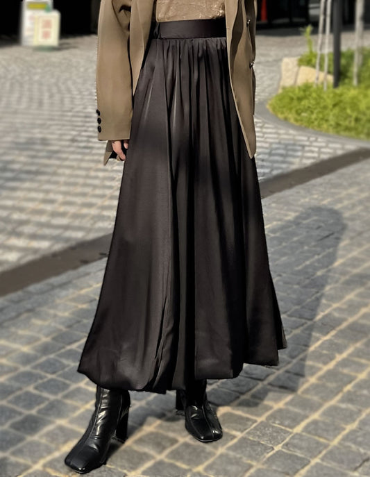 【限定TIME SALE 5%OFF ¥4,999⇒¥4,749】[低身長サイズ有][新色追加]サテンバルーンスカート スカート 人気レディースファッション通販 リエディ