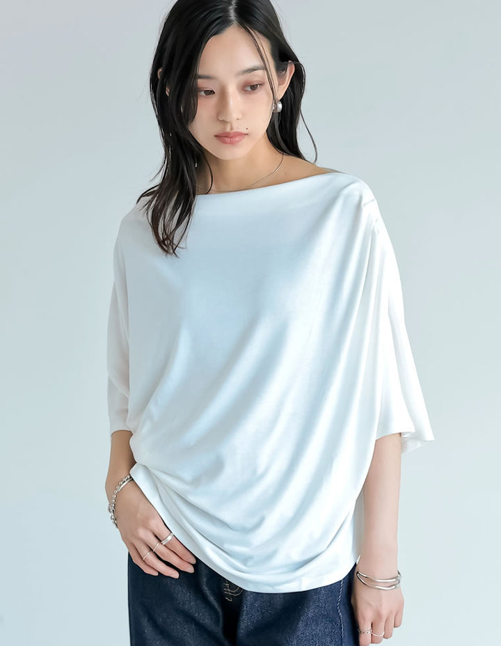 【TIME SALE 50%OFF ¥2,998⇒¥1,499】2WAYカットワンショルドレープトップス[mb] トップス 人気レディースファッション通販 リエディ