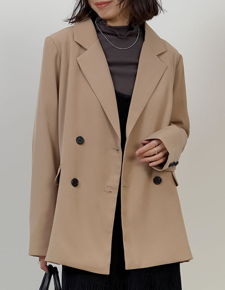 【TIME SALE 10%OFF】[2025AW COLLECTION]チェック柄or無地ダブルテーラードジャケット ジャケット/アウター 人気レディースファッション通販 リエディ