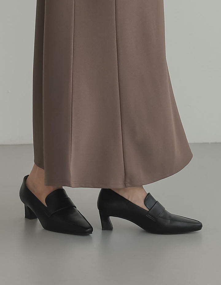 【TIME SALE 10%OFF】[大きいサイズ有]ポインテッドトゥヒールローファー シューズ 人気レディースファッション通販 リエディ