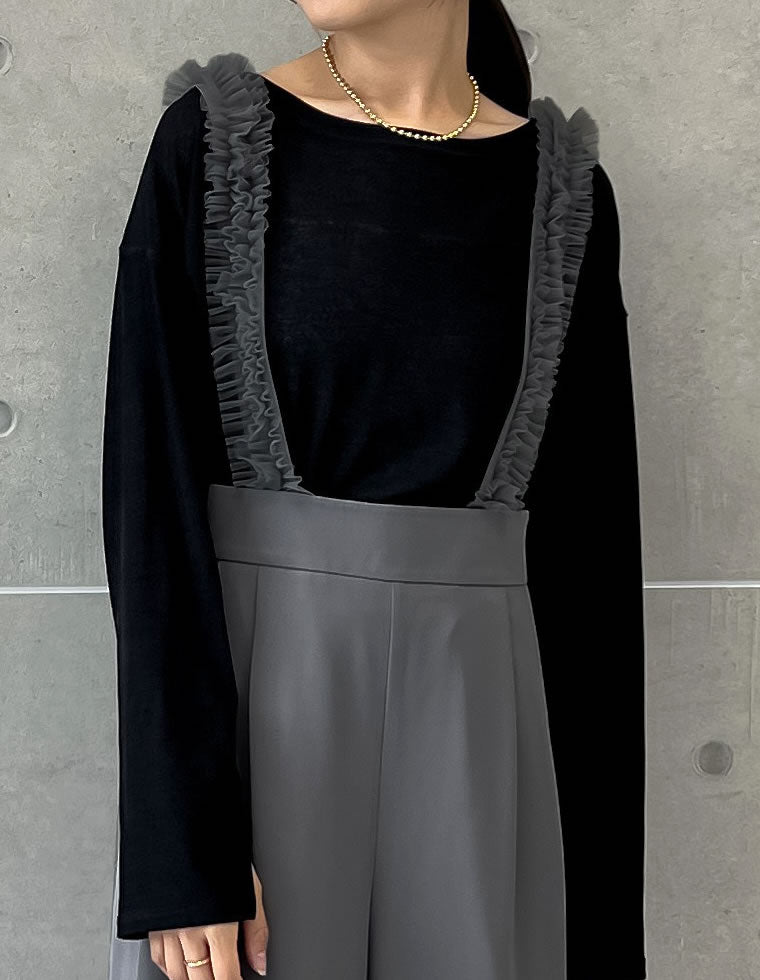 チュールフリルサスペンダーパンツ - オールインワン通販 | 人気