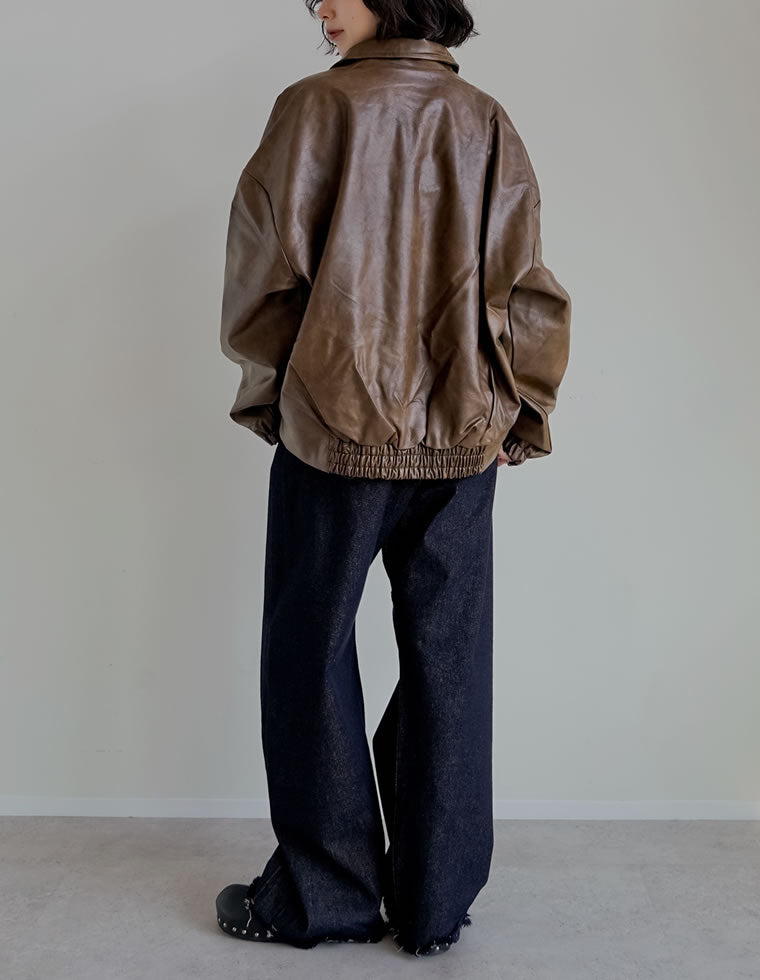 フェイクレザージップブルゾン - ジャケット/アウター通販 | 人気