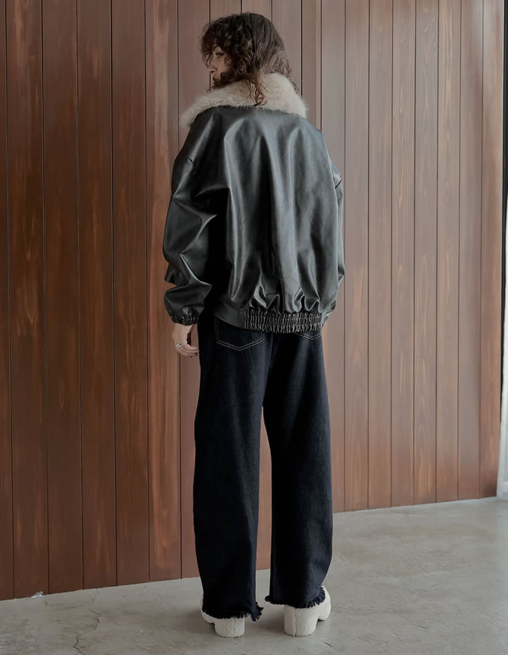 【TIME SALE 15%OFF】[2025AW COLLECTION][低身長サイズ有]フェイクレザージップブルゾン ジャケット/アウター 人気レディースファッション通販 リエディ