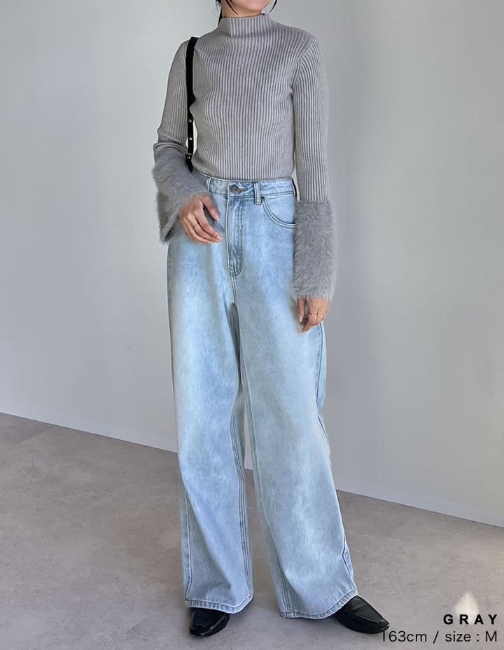 【TIME SALE 15%OFF】袖フェザーフレアスリーブニットトップス トップス 人気レディースファッション通販 リエディ