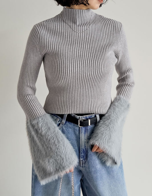 【TIME SALE 15%OFF】袖フェザーフレアスリーブニットトップス トップス 人気レディースファッション通販 リエディ