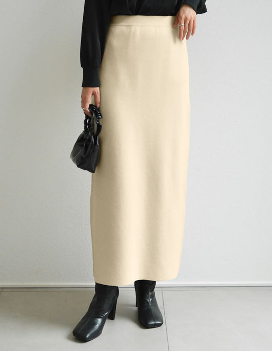 【SPRING SALE 10%OFF ¥2,999⇒¥2,699】[低身長サイズ有][洗濯機で洗える]ミラノリブナローニットスカート スカート 人気レディースファッション通販 リエディ