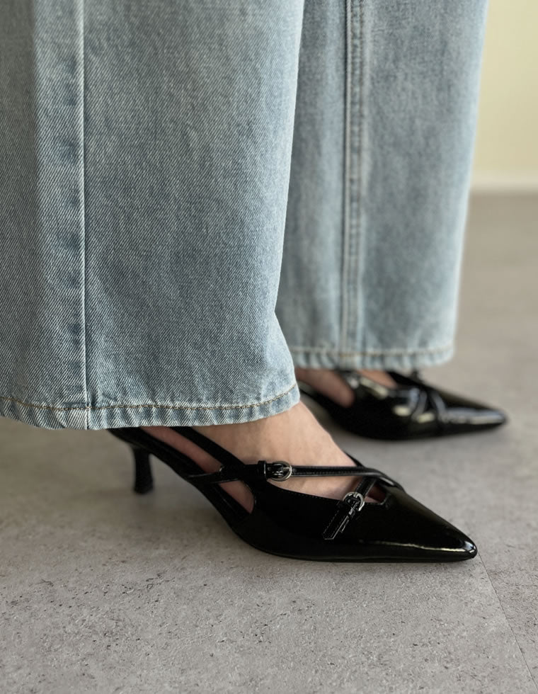 Dior ♡美品♡ブラック ミュール ポインテッドトゥ 細ベルトポインテッドトゥミュール - シューズ通販 | 人気