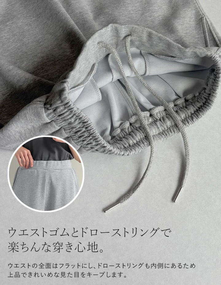 【TIME SALE 10%OFF ¥4,998⇒¥4,498】[夏でも涼しく体型カバー][低身長/高身長/大きいサイズ有][イージーケア]スムースダンボールバレルレッグパンツ パンツ 人気レディースファッション通販 リエディ