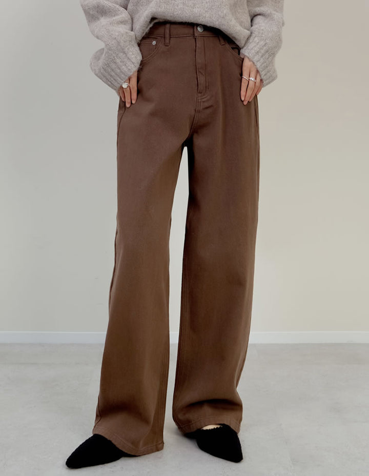 【TIME SALE 10%OFF】[低身長/高身長サイズ有]選べる無地orレオパードカツラギワイドストレートパンツ パンツ 人気レディースファッション通販 リエディ