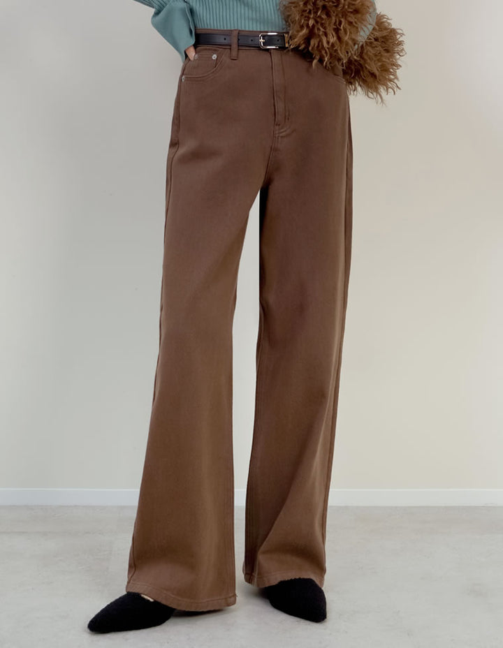 【TIME SALE 10%OFF】[低身長/高身長サイズ有]選べる無地orレオパードカツラギワイドストレートパンツ パンツ 人気レディースファッション通販 リエディ