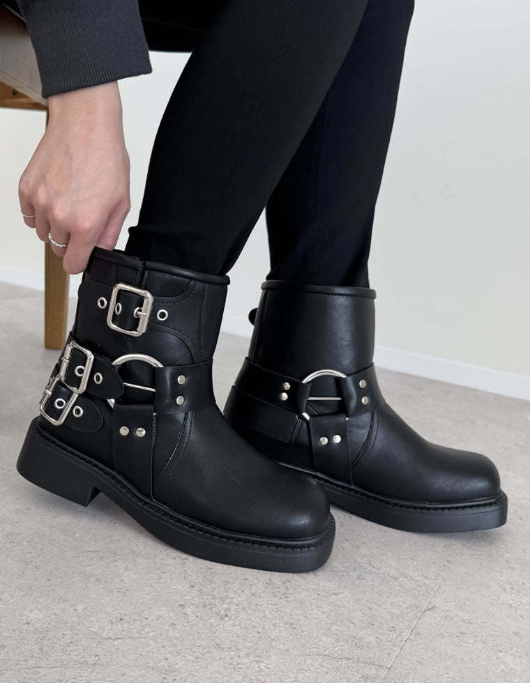 バックルデザインミドルエンジニアブーツ - シューズ通販 | 人気