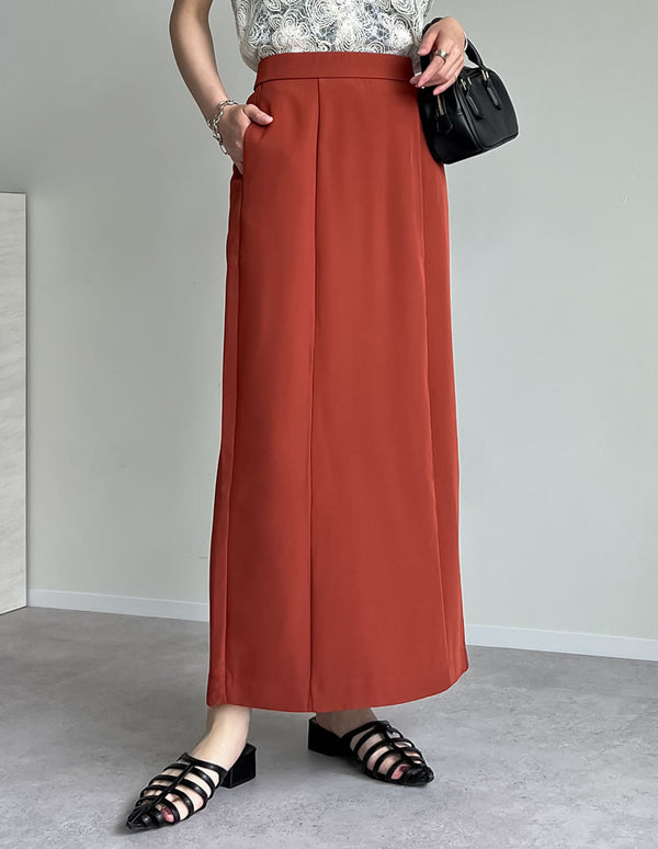 【限定TIME SALE 30%OFF ¥3,298⇒¥2,308】[低身長/高身長サイズ有]カットツイル切り替えナロースカート[mb]