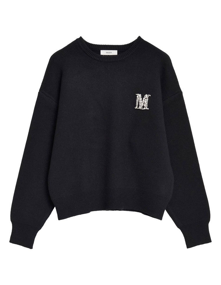 Mビジューエンブレムニット - トップス通販 | 人気レディース