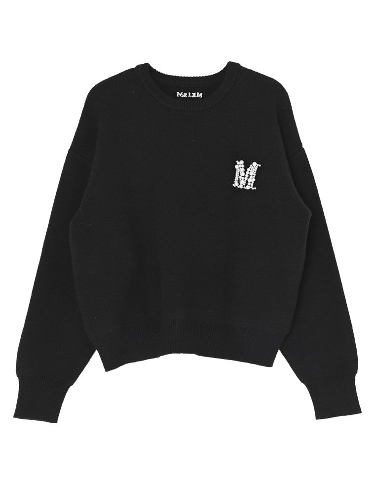 Mビジューエンブレムニット - トップス通販 | 人気レディース