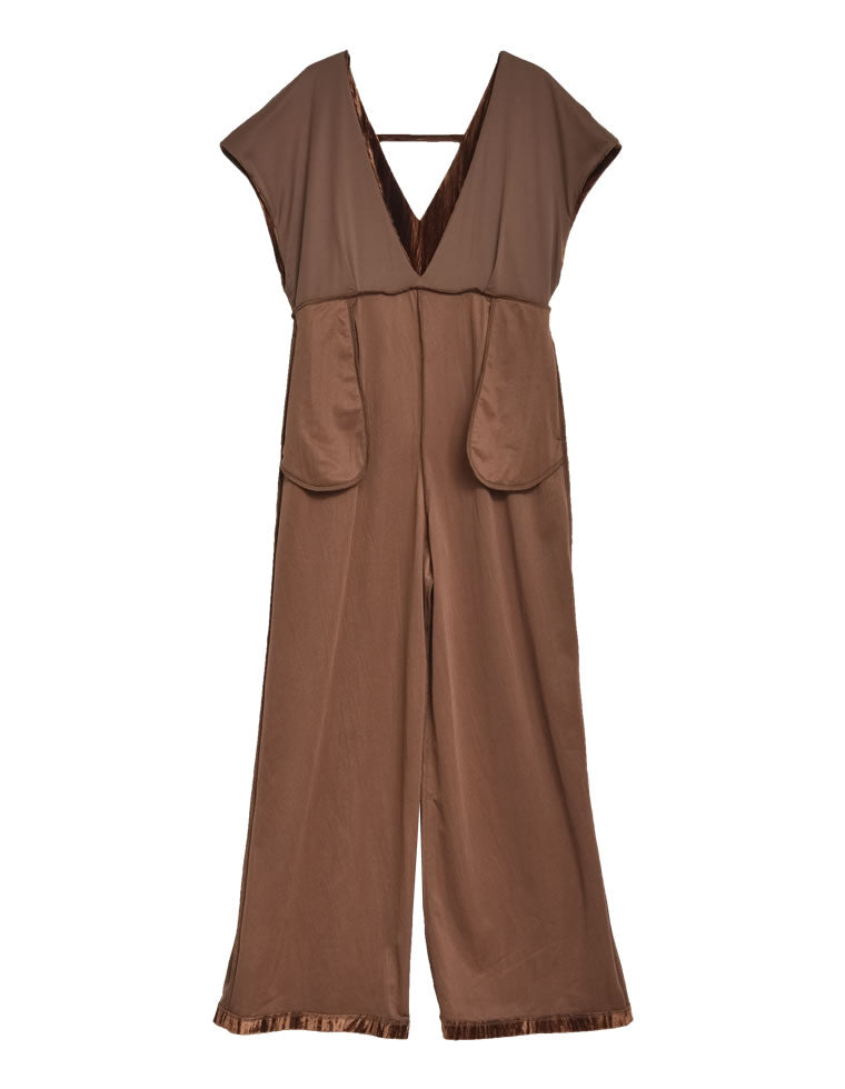 ベロアVネックオールインワン - オールインワン通販 | 人気レディース