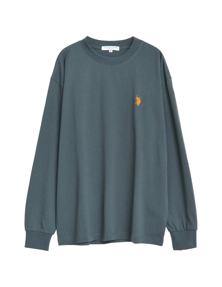 ユニセックスワンポイント刺繍長袖Tシャツ - トップス通販 | 人気