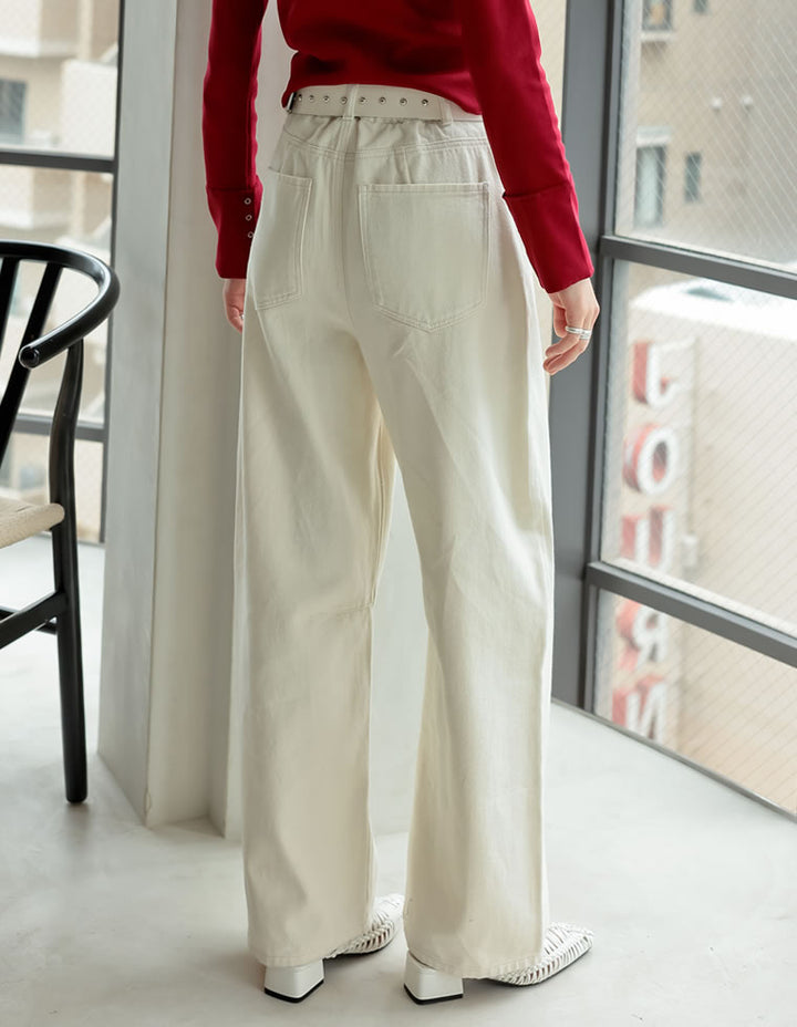 【TIME SALE 25%OFF ¥4,998⇒¥3,748】[楽な穿き心地で体型カバー][2025 SUMMER COLLECTION][低身長/高身長サイズ有][全骨格細見え]ウォッシュ加工コットンツイルバレルレッグパンツ パンツ 人気レディースファッション通販 リエディ