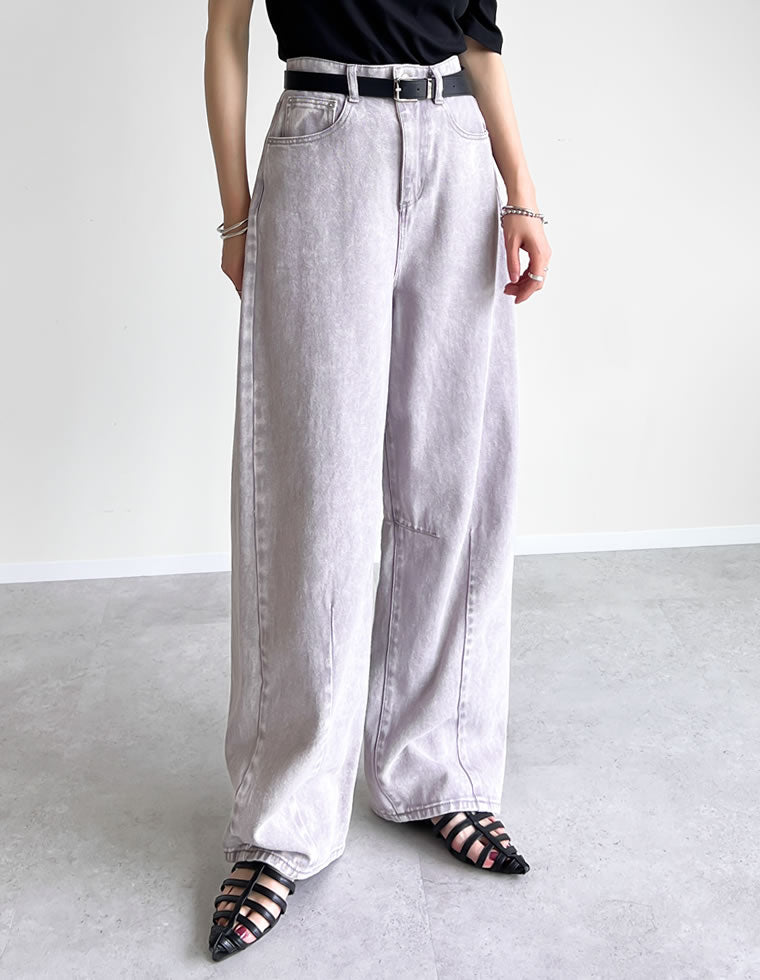 ウォッシュ加工コットンツイルカーブパンツ - パンツ通販 | 人気