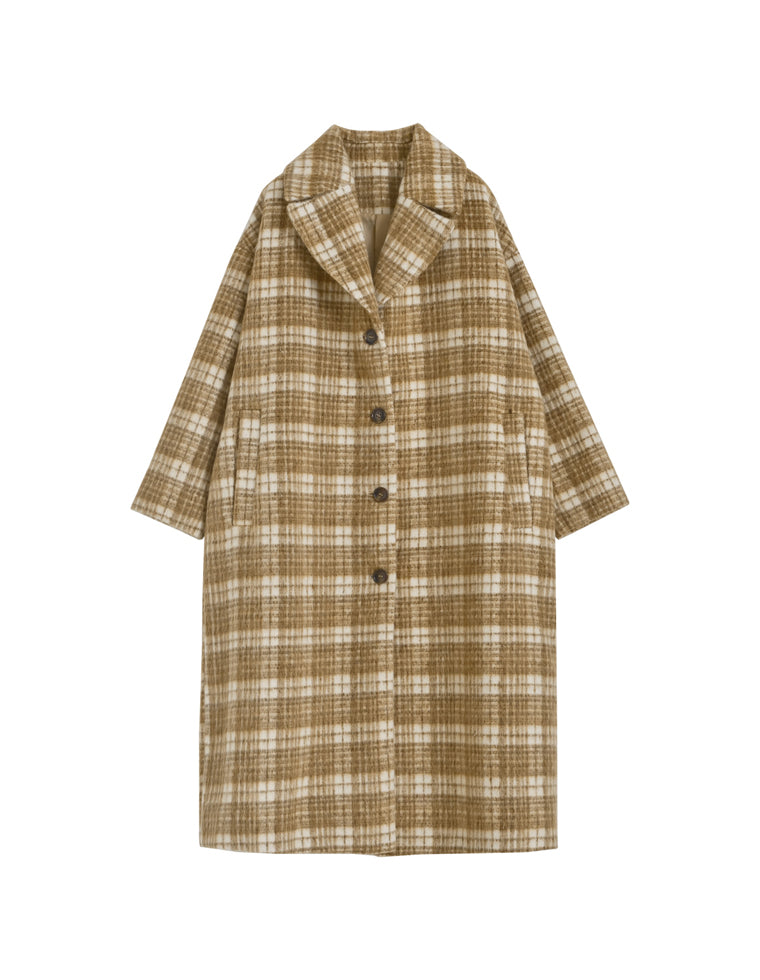 起毛チェック柄ロングチェスタ - ジャケット/アウター通販 | 人気