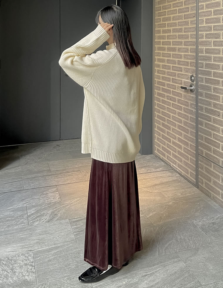 ワンポイント刺繍ハーフジップニット - トップス通販 | 人気レディース