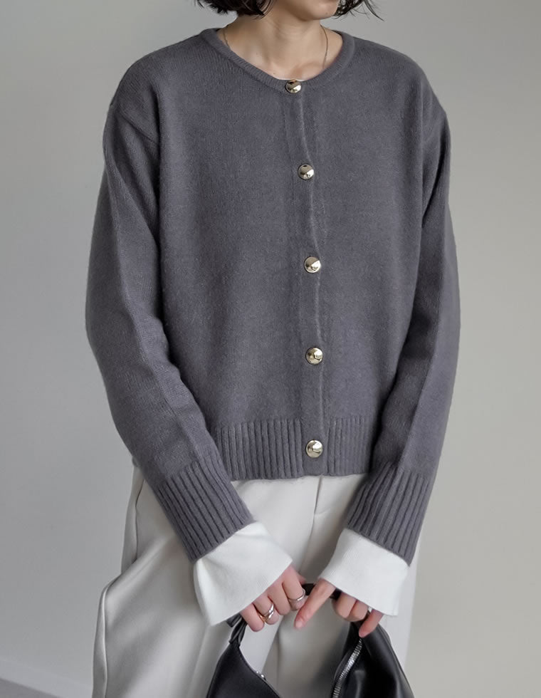金ボタンニットカーディガン - トップス通販 | 人気レディース