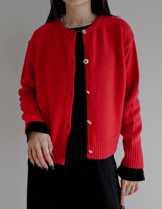 [2025AW COLLECTION][新色追加]金ボタンニットカーディガン トップス 人気レディースファッション通販 リエディ