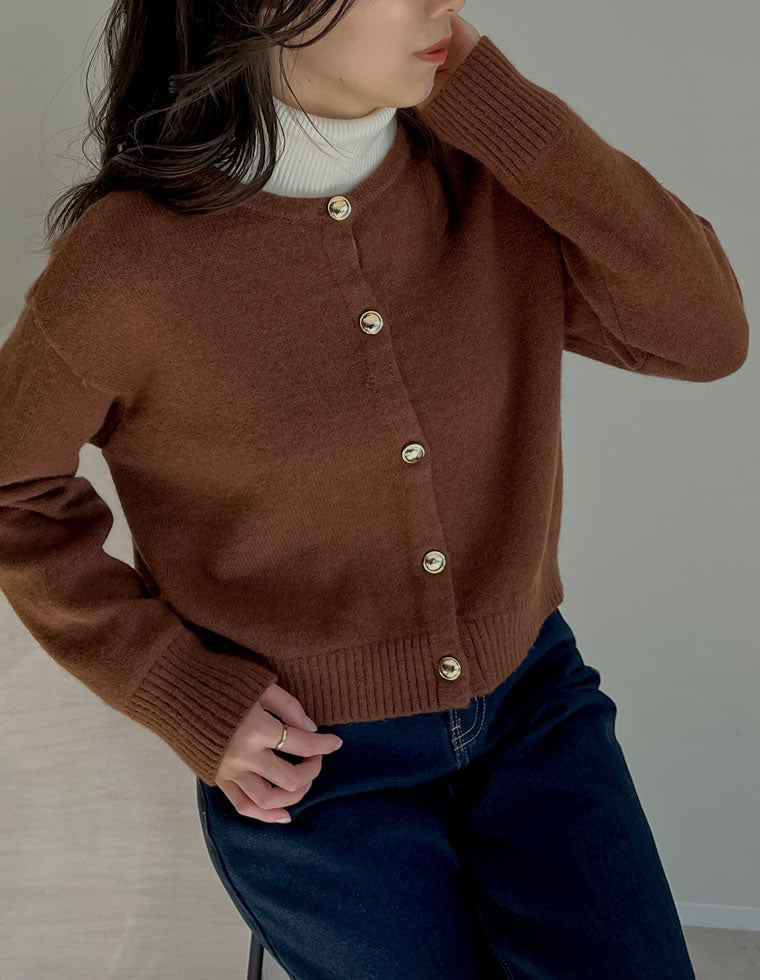 金ボタンニットカーディガン - トップス通販 | 人気レディース