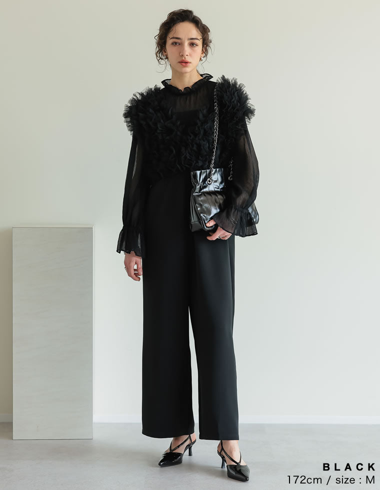 MACHATT プリーツオールインワン ♡美品♡ マチャット MACHATT同型 ハーフスリーブオールインワン