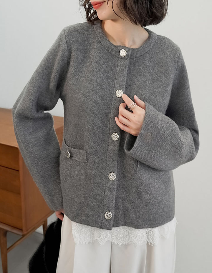 【アウターフェア！ポイント10%還元】【TIME SALE 10%OFF】[2025AW COLLECTION][入卒式 セレモニー]ニットゴールドボタンショートコート ジャケット/アウター 人気レディースファッション通販 リエディ