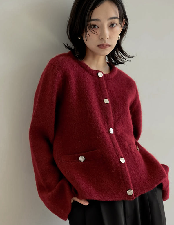 【TIME SALE 10%OFF】[2025AW COLLECTION][入卒式 セレモニー]ニットゴールドボタンショートコート ジャケット/アウター 人気レディースファッション通販 リエディ