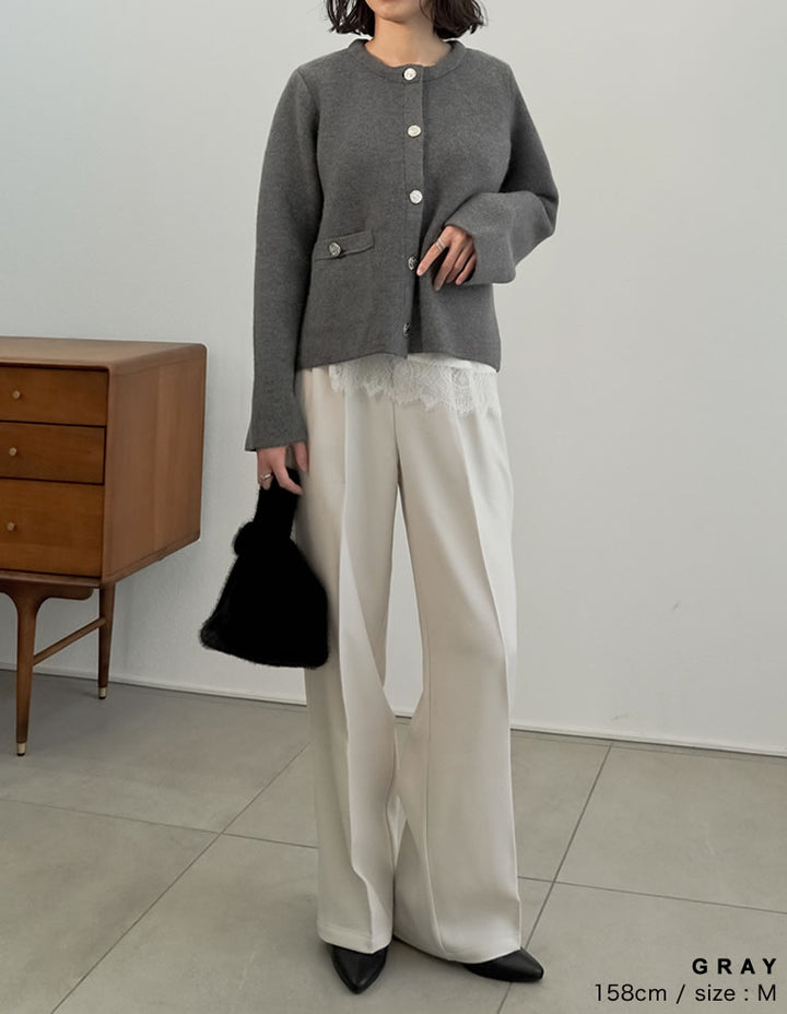 [2025AW COLLECTION][入卒式 セレモニー]ニットゴールドボタンショートコート ジャケット/アウター 人気レディースファッション通販 リエディ