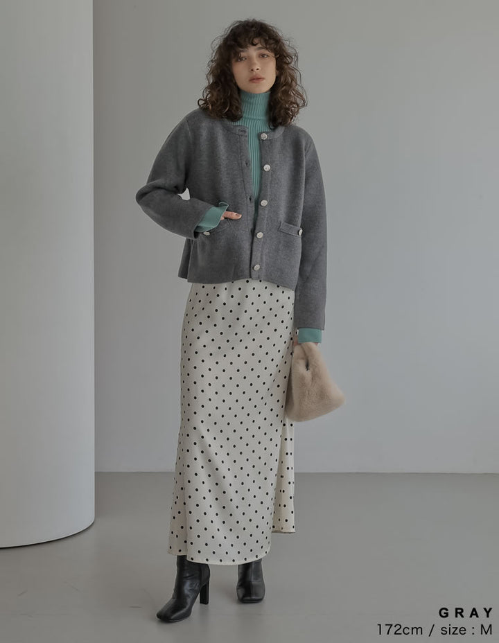 [2025AW COLLECTION][入卒式 セレモニー]ニットゴールドボタンショートコート ジャケット/アウター 人気レディースファッション通販 リエディ