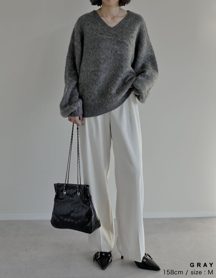 [新色追加]モヘアライクVネックニットトップス トップス 人気レディースファッション通販 リエディ
