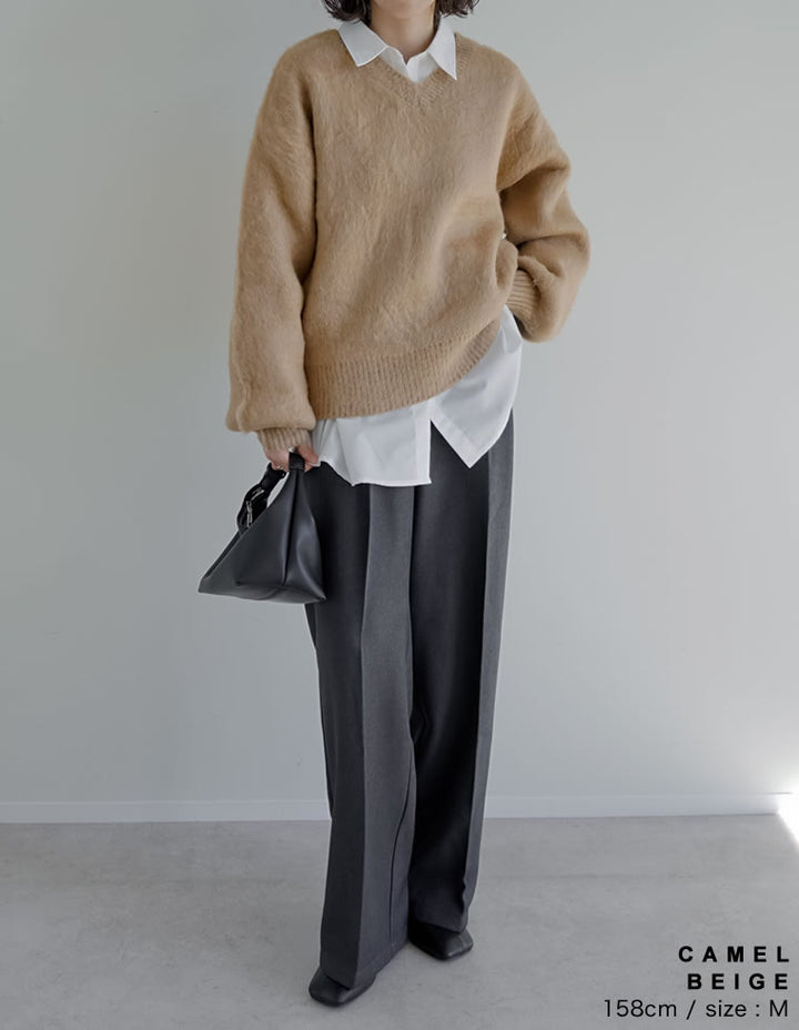 [新色追加]モヘアライクVネックニットトップス トップス 人気レディースファッション通販 リエディ