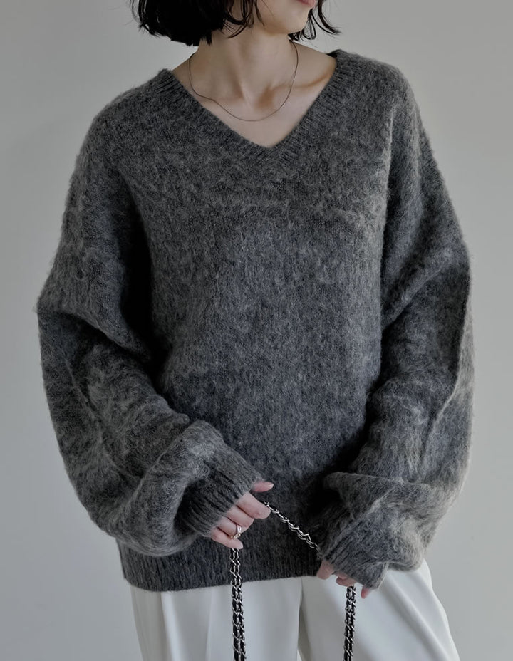 [新色追加]モヘアライクVネックニットトップス トップス 人気レディースファッション通販 リエディ